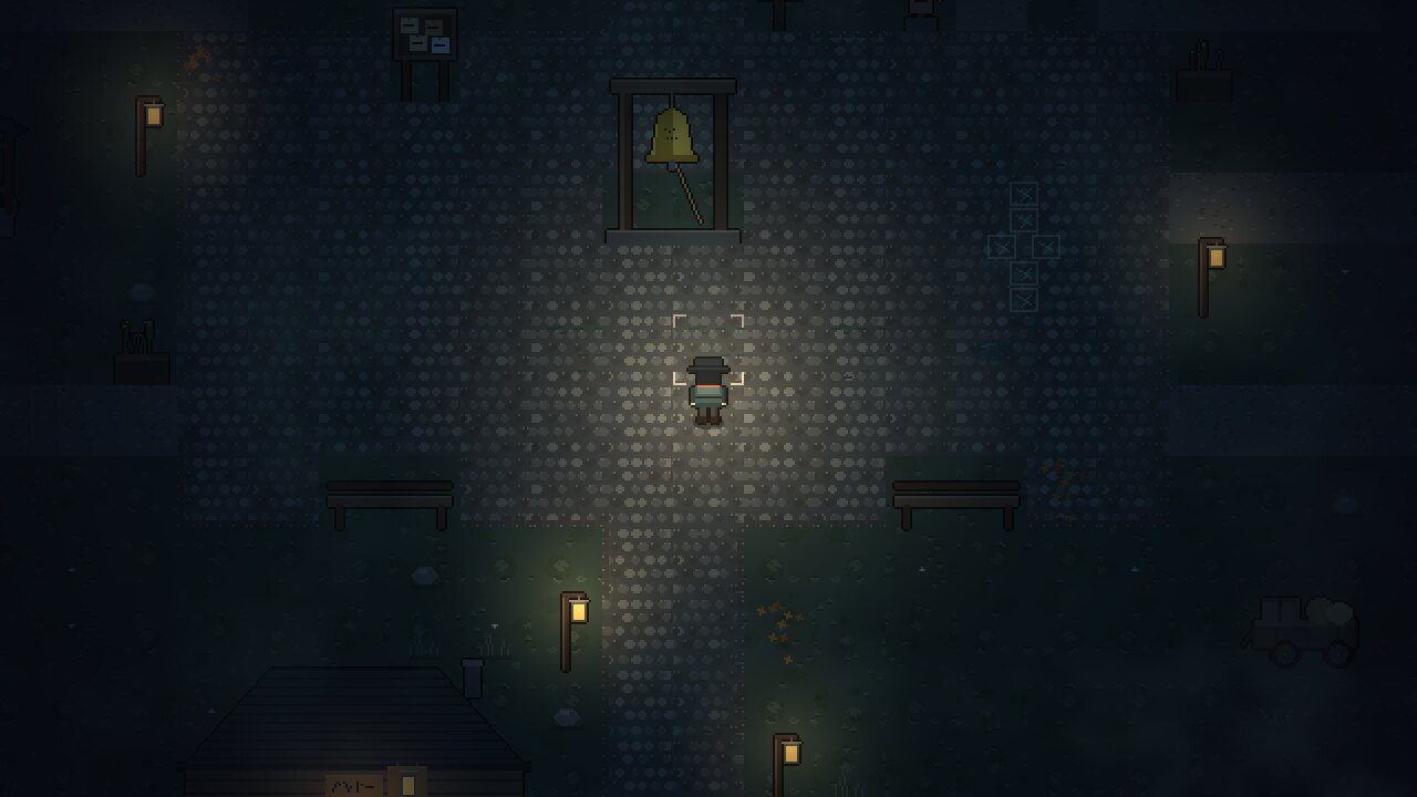 The Landing's bell at night
